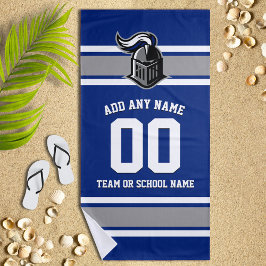 Teamfarben und Mascot Personalisiert Strandtuch