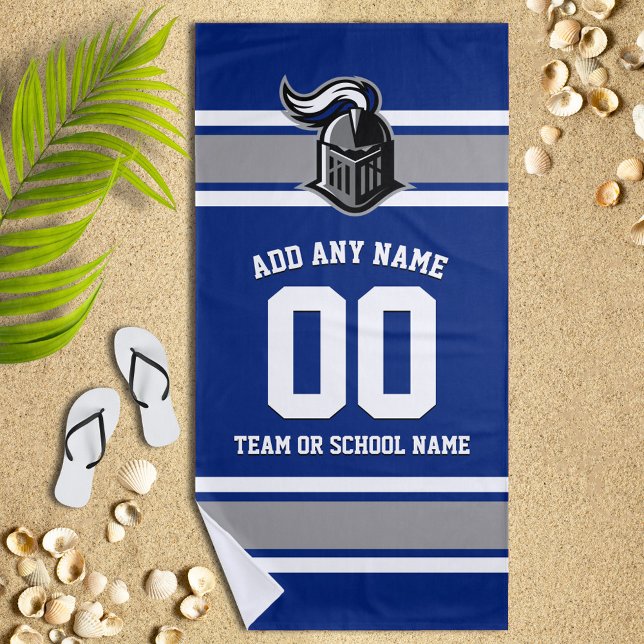 Teamfarben und Mascot Personalisiert Strandtuch (Von Creator hochgeladen)