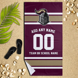 Teamfarben und Mascot Personalisiert Strandtuch