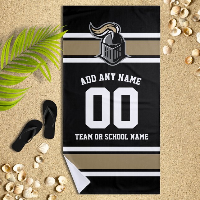 Teamfarben und Mascot Personalisiert Strandtuch (Von Creator hochgeladen)
