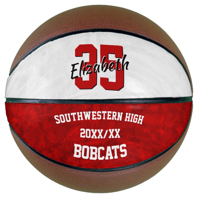 Teamgeist von roten weißen Mädchen Basketball (Vorderseite)