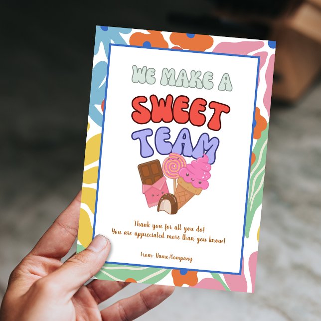 Teamlehrer Freiwillige Kollegen Vielen Dank Einladung (Team Teacher Volunteer Colleague Thank You Card)