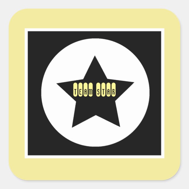 Teamleiter Star Funky Sticker (Vorderseite)