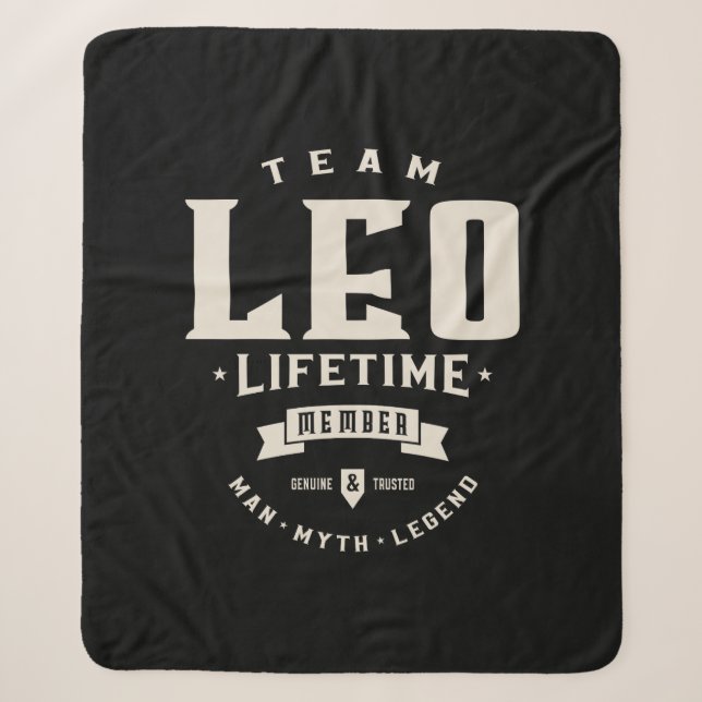 Teamleo Lifetime Personalisierter Name Sherpadecke (Vorderseite)