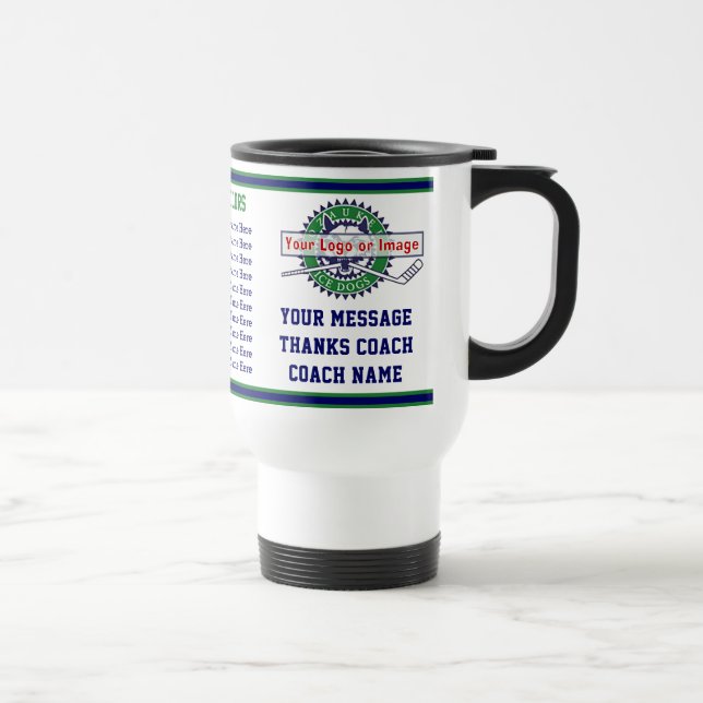 Teamlogo, Geschenke des Hockey-Coaches für alle Sp Reisebecher (Rechts)