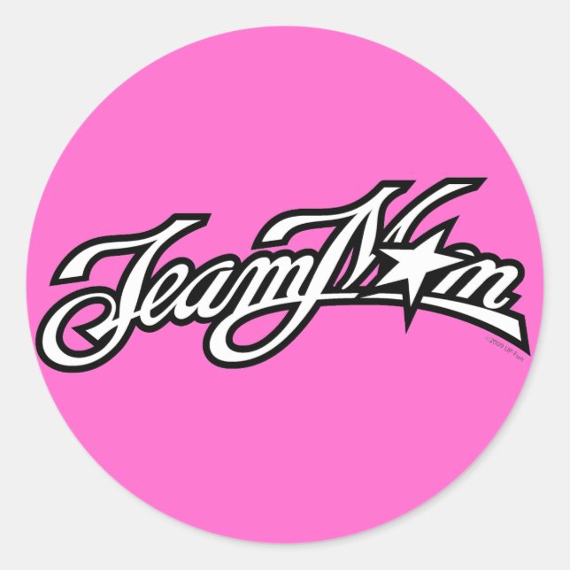 TeamMom Black-Logo Runder Aufkleber (Vorderseite)