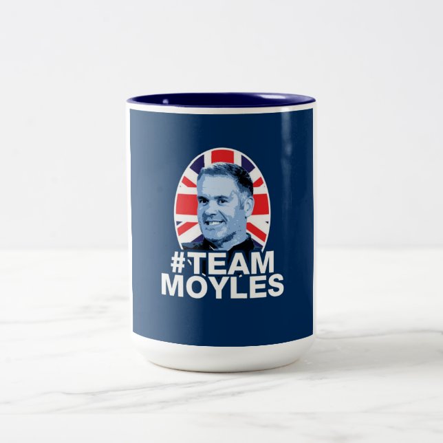 #TEAMMOYLES Kaffee-Tassen-Blau Zweifarbige Tasse (Mittel)