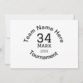 Teamname hier Name Turnierjahr hinzufügen Einladung