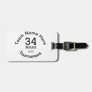 Teamname hier Name Turnierjahr hinzufügen Gepäckanhänger