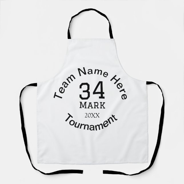 Teamname hier Name Turnierjahr hinzufügen Schürze (Vorderseite)
