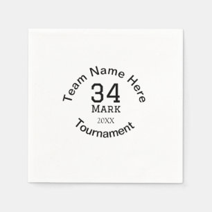 Teamname hier Name Turnierjahr hinzufügen Serviette