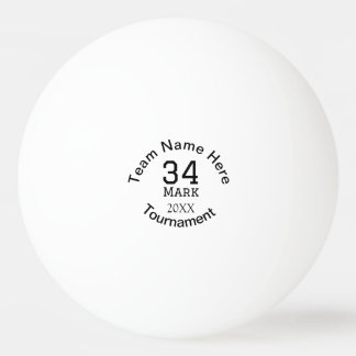 Teamname hier Name Turnierjahr hinzufügen Tischtennisball