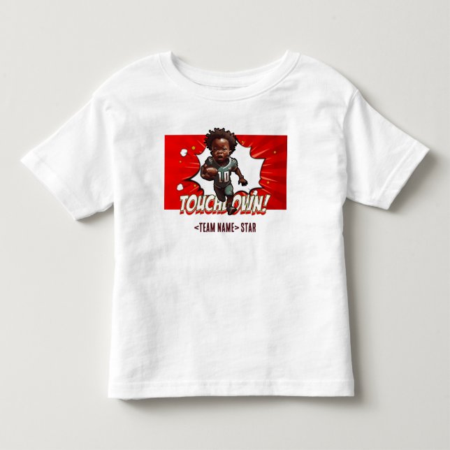 [Teamname]'s Gridiron Goal Getter #25Customizabl2 Kleinkind T-shirt (Vorderseite)