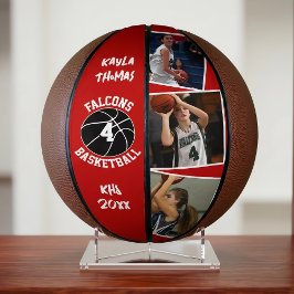 Teamname und Anzahl der Fotos des benutzerdefinier Basketball