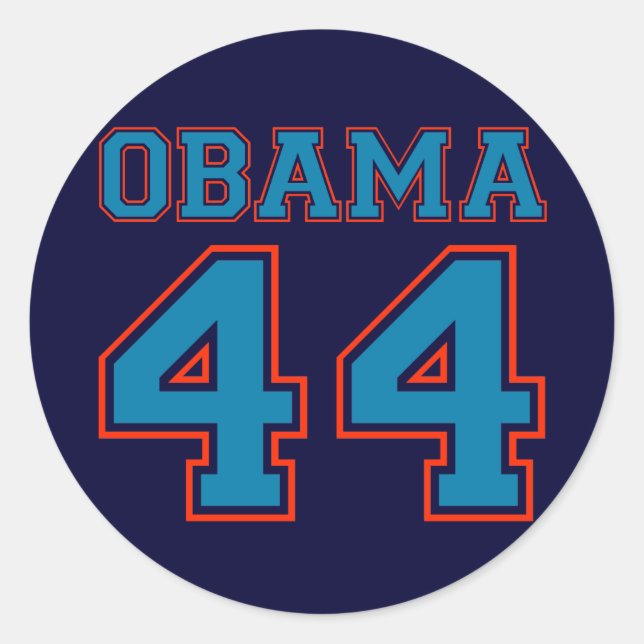 Teamobama Runder Aufkleber (Vorderseite)