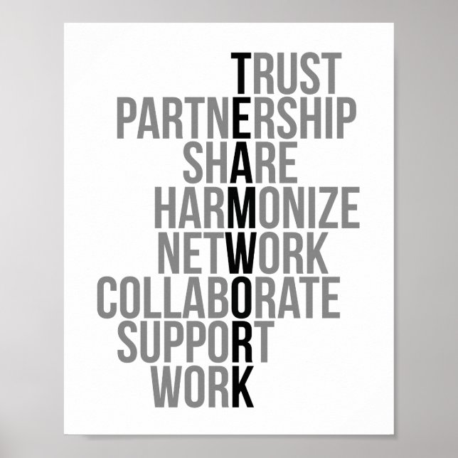 Teampartnerschaft Poster (Vorne)