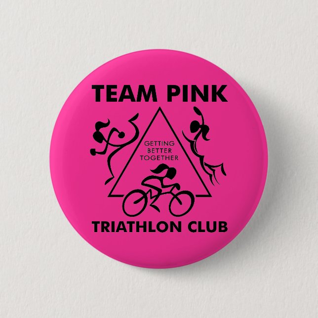 TeamPink Dreieck-Knopf Button (Vorderseite)