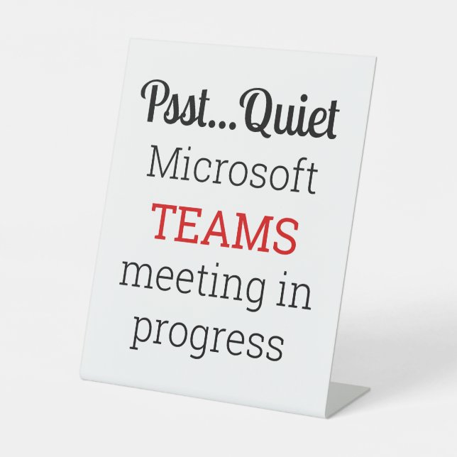 Teams Meeting In Progress Sockelschild (Vorderseite)