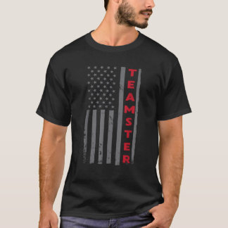 Teamster American Flag Patriotic Truck Driver US T T-Shirt