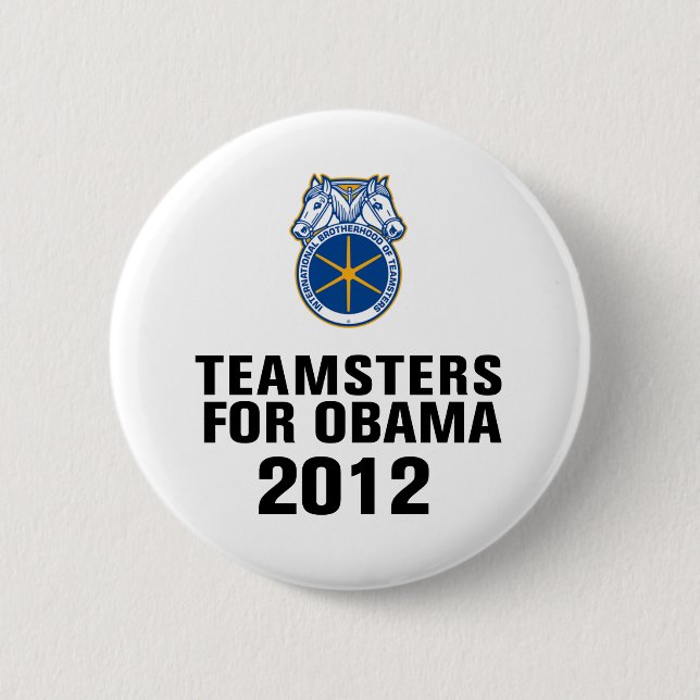 Teamsters für Obama Button (Vorderseite)
