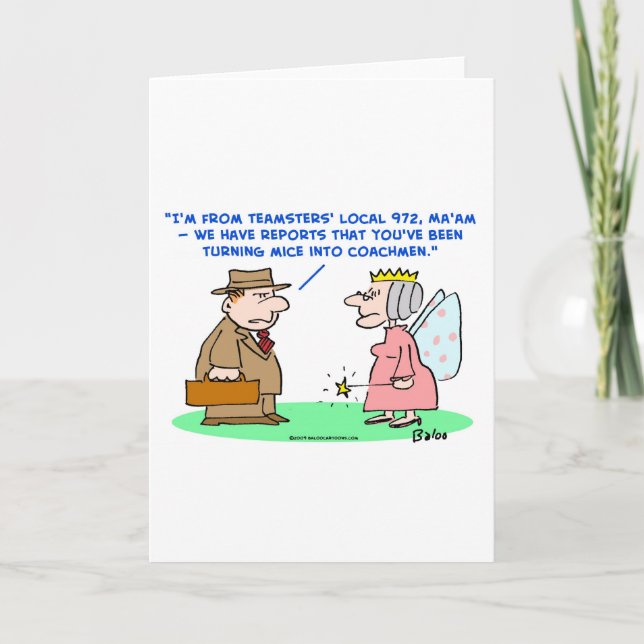Teamstersmäusekutscher Aschenputtel Karte (Vorderseite)