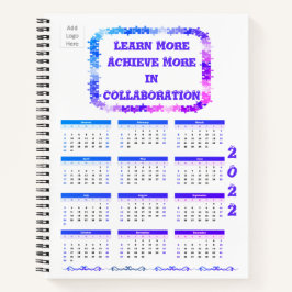 Teamwork 2022 Lila Spiral-Notebook Notizbuch