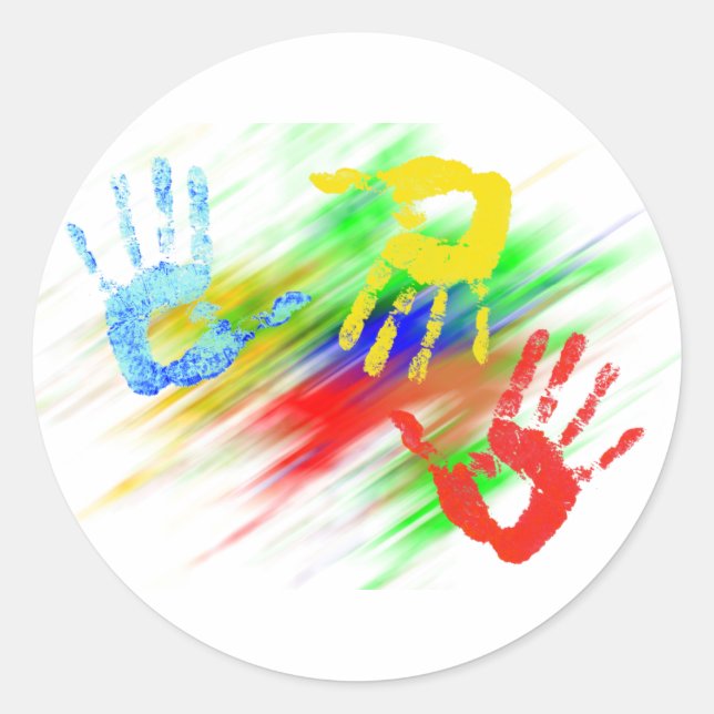 Teamwork-Aufkleber Runder Aufkleber (Vorderseite)