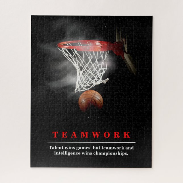 Teamwork Basketball Motivational Inspirational (Vertikal)