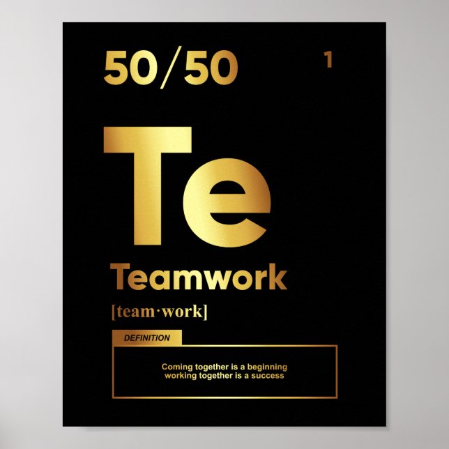 Teamwork Definition | Motivierend Poster (Vorne)