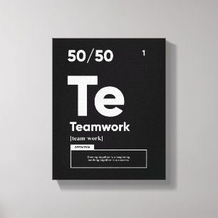 Teamwork Definition   Motivierend Poster Leinwanddruck