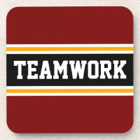 TEAMWORK Fun Retro Red Black 70er Racing Stripes