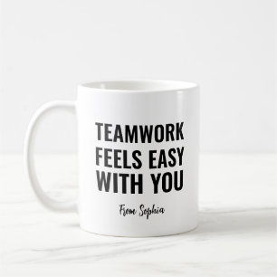 Teamwork-Gag-Geschenkidee für Kollegen Kaffeetasse