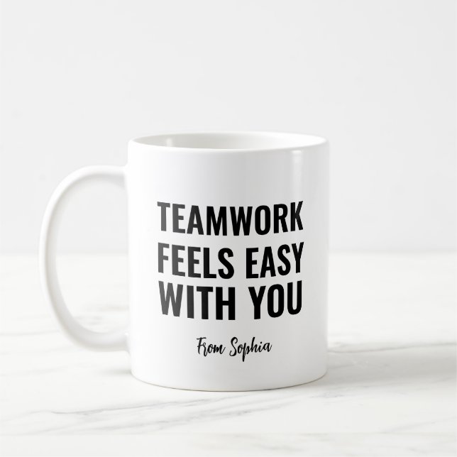 Teamwork-Gag-Geschenkidee für Kollegen Kaffeetasse (Links)
