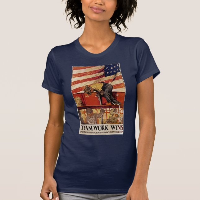 Teamwork gewinnt T-Shirt (Vorderseite)