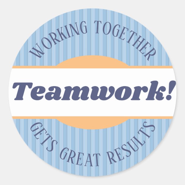 Teamwork - großartige Anerkennungs-Aufkleber für M Runder Aufkleber (Vorderseite)
