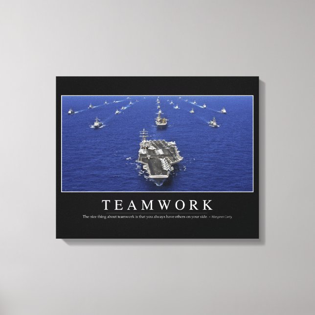 Teamwork: Inspiration Zitat Leinwanddruck (Vorderseite)