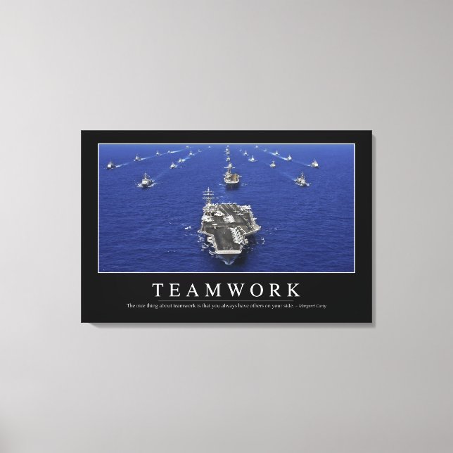 Teamwork: Inspiration Zitat Leinwanddruck (Vorderseite)