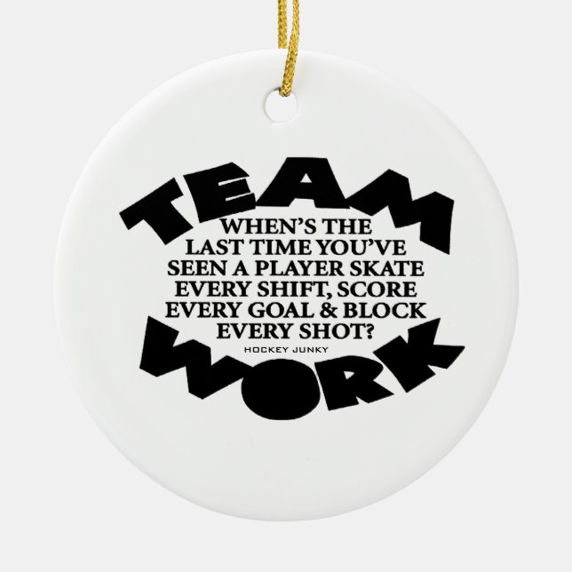 TEAMWORK KERAMIK ORNAMENT (Vorne)