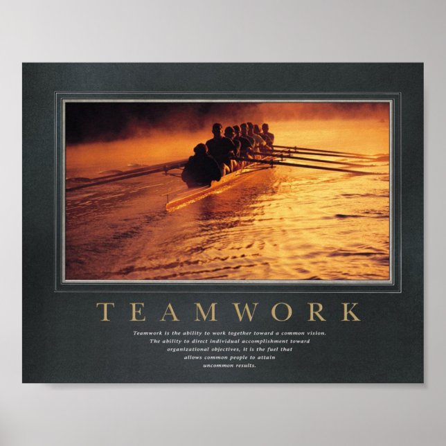 Teamwork Leistungsstarkes Poster (Vorne)