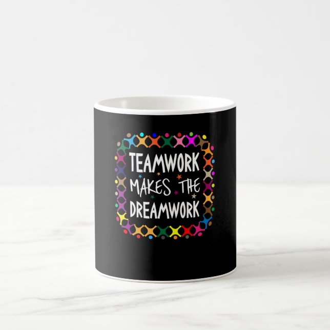 Teamwork macht den Traum zum Motivierend Sport Kaffeetasse (Mittel)