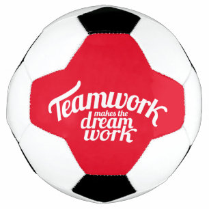 Teamwork macht den Traumtext grafisch Fußball