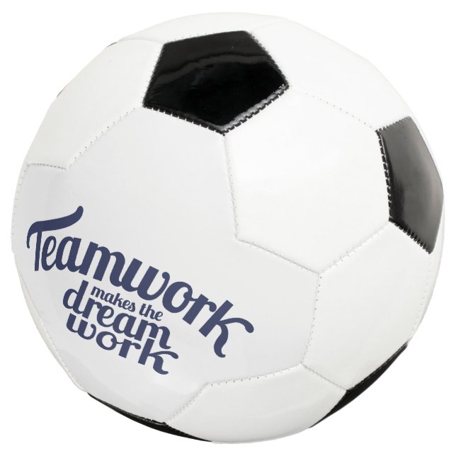 Teamwork macht den Traumtext grafisch Fußball (Dreiviertel)