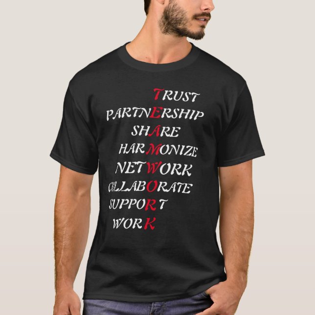 TEAMWORK-MOTIVATION T-Shirt (Vorderseite)
