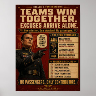 Teamwork-Motivationsposter   Roland K. Voss Poster