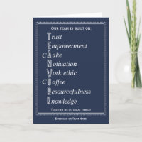 Teamwork Motivierend Acrostic