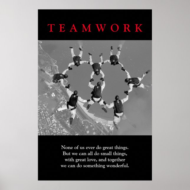 Teamwork Motivierend Inspiration Poster (Vorne)