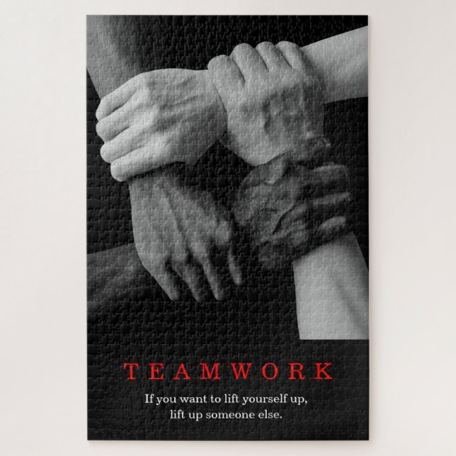 Teamwork Motivierend Inspiration-Quote-Hands (Vertikal)