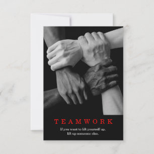 Teamwork Motivierend Inspiration-Quote-Hands