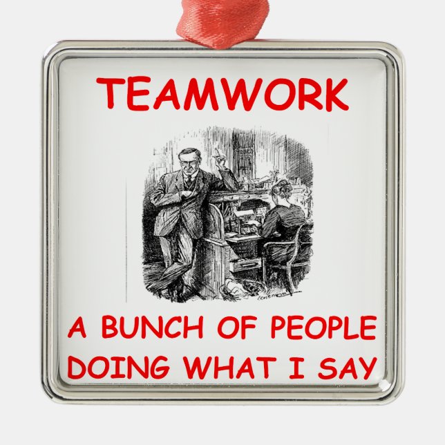 Teamwork Ornament Aus Metall (Vorne)