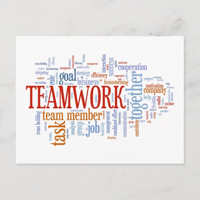 TEAMWORK POSTKARTE (Vorderseite)